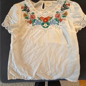 Sezane embroidered blouse
